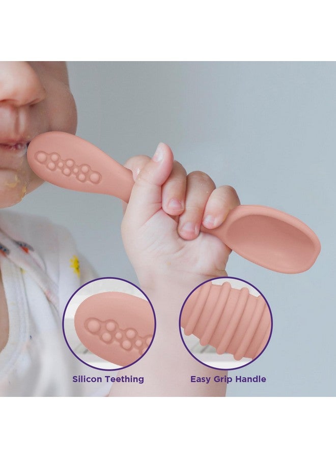 Silicone Baby Spoon Baby Led Weaning First Stage Baby Spoons Baby Feeding Spoon Set Gum Friendly Bpa Lead Phthalate & Plastic Free Baby Self Feeding Utensils For Infant & Toddler Great Gift