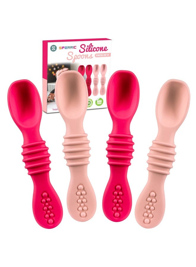 Silicone Baby Spoon Baby Led Weaning First Stage Baby Spoons Baby Feeding Spoon Set Gum Friendly Bpa Lead Phthalate & Plastic Free Baby Self Feeding Utensils For Infant & Toddler Great Gift