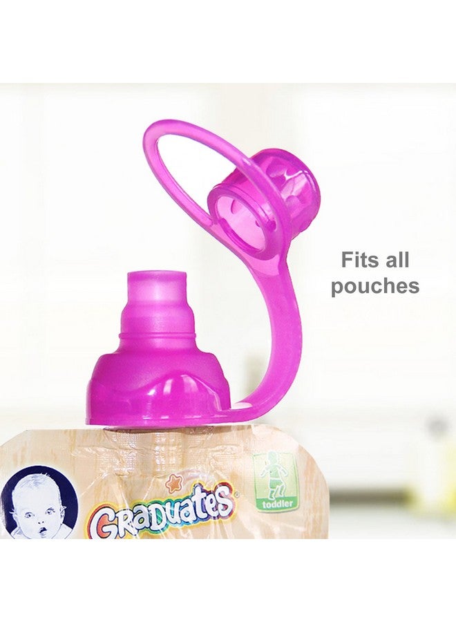 Softsip Food Pouch Tops 4 Colors + White Case Prevent Spills And Protect Childs Mouth