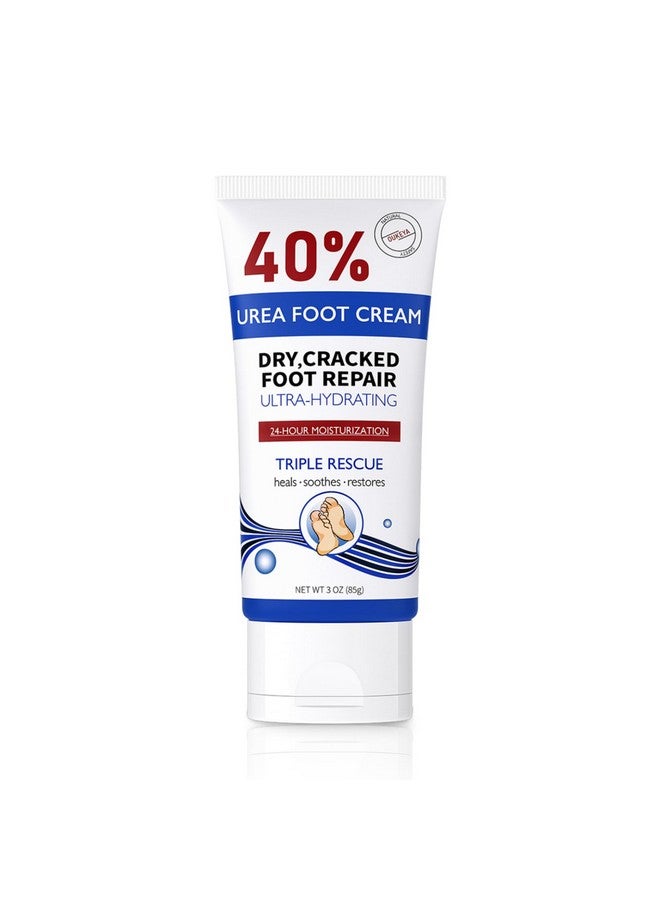 Urea Cream 40 Percent Tube 3 Oz Urea Foot & Hand Cream For Dry Cracked 40 Per Urea Lotion For Feet Maximum Strength