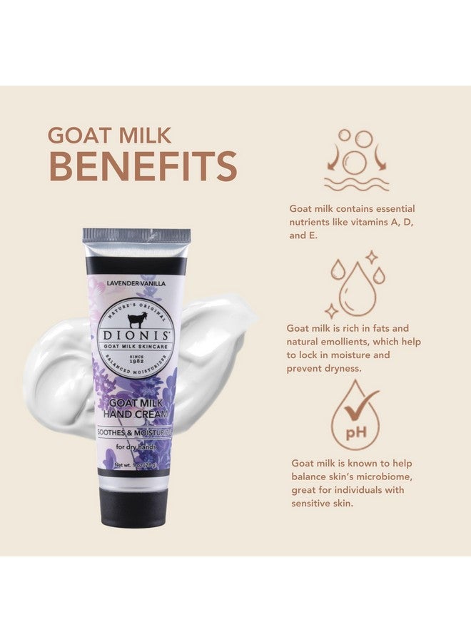 Goat Milk Skincare Scented Hand Cream (1 Oz) Set Of 6 Made In The Usa Crueltyfree And Parabenfree (Lavender Vanilla)…