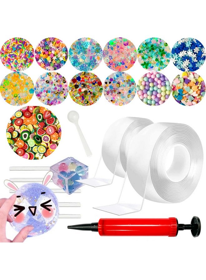 Nano Tape Bubble Kit Double Sided Tape Diy Craft Kit Cool Stuff For Girls Cute Stuff Cool Things For Kids Party Favors Toys For Girls Boys Kids 345678910 Years Old 2Pcs (2&1.2)