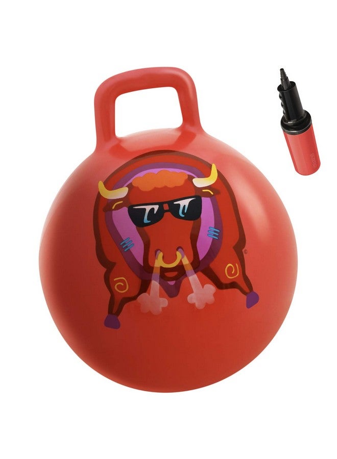 Toys Hopper Ball For Kids (Hippity Hop Ball Hopping Ball Bouncy Ball With Handles Sit & Bounce Kangaroo Bouncer Jumping Ball Red Pump Included) (Ages: 79 (20/50Cm))