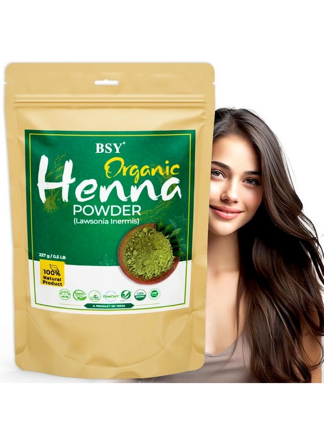 Organic 100% Natural And Pure Henna Powder Lawsonia Inermis (Henna) For Hair Colour 227G / 0.5 Lb Natural Henna Powder Mehendi Powder Hair Care Powder