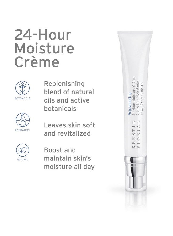 24Hour Moisture Crème Anti Aging Face Moisturizer With Antioxidants & Vitamin E Reparative Antiwrinkle Cream To Smooth Fine Lines Paraben Free (1.7 Fl Oz)