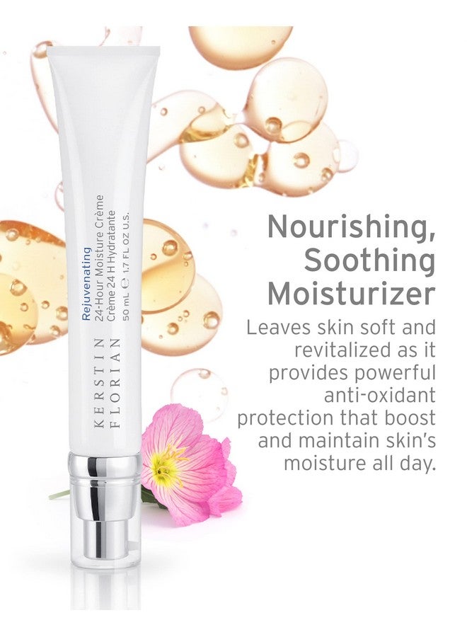 24Hour Moisture Crème Anti Aging Face Moisturizer With Antioxidants & Vitamin E Reparative Antiwrinkle Cream To Smooth Fine Lines Paraben Free (1.7 Fl Oz)