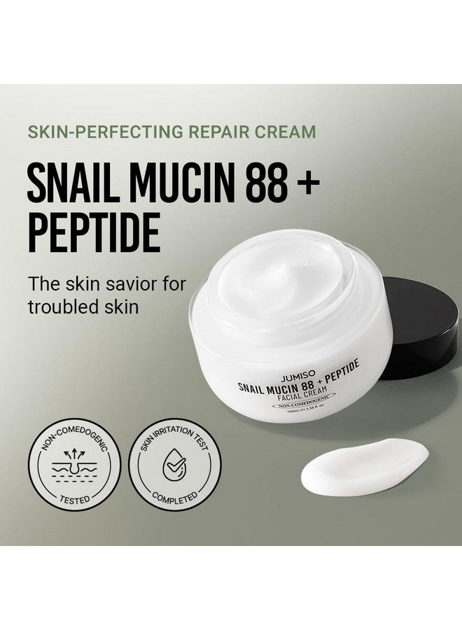 Snail Mucin 88 + Peptide Cream 100Ml Kbeauty For Sensitive Skin Calming Acne Strengthening Skin Barrier Controlling Oil