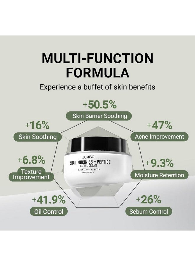 Snail Mucin 88 + Peptide Cream 100Ml Kbeauty For Sensitive Skin Calming Acne Strengthening Skin Barrier Controlling Oil