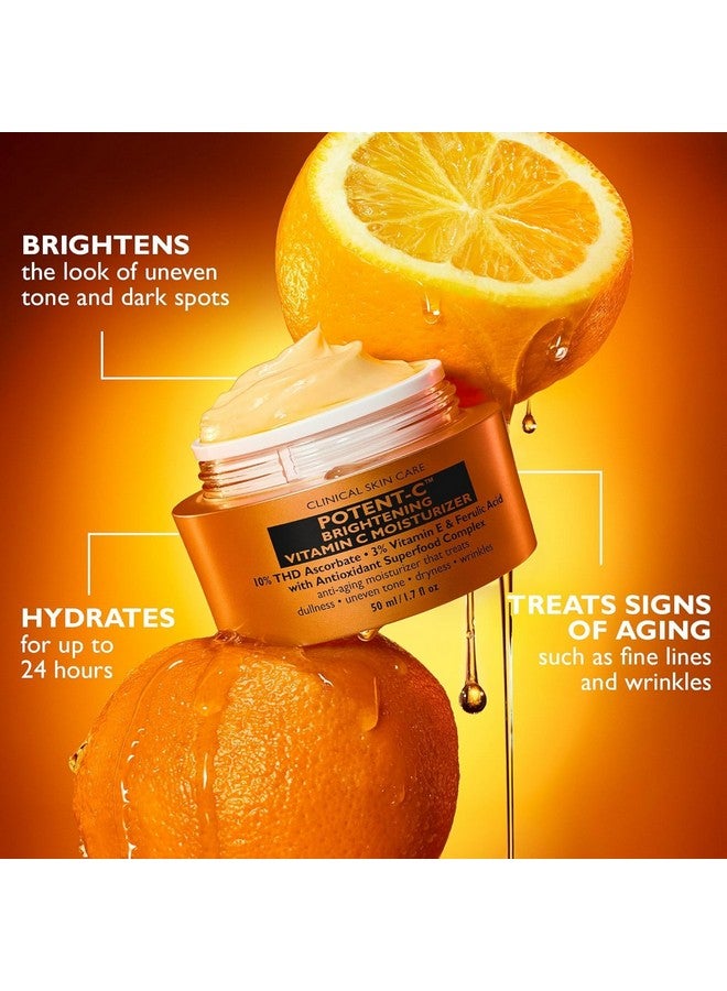 Potentc Brightening Vitamin C Moisturizer For Dullness Uneven Skin Tone Dark Spots And Wrinkles Antioxidant Moisturizer