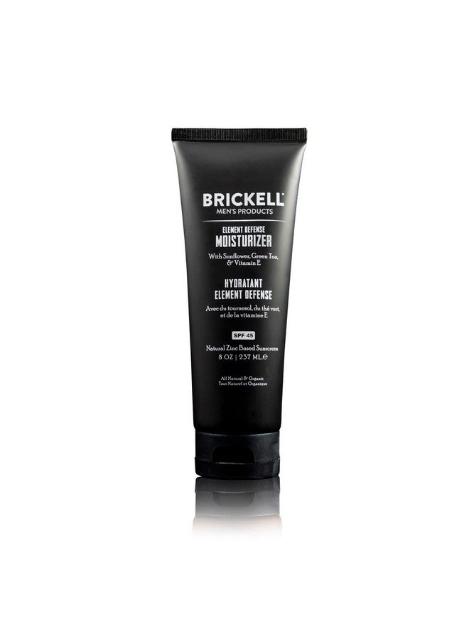 Brickell Men'S Element Defense Spf45 Moisturizer For Men Natural & Organic Zinc Oxide Mineral Sunscreen Hydrates And Protects Skin Against Uva/Uvb Rays 8 Ounce Unscented