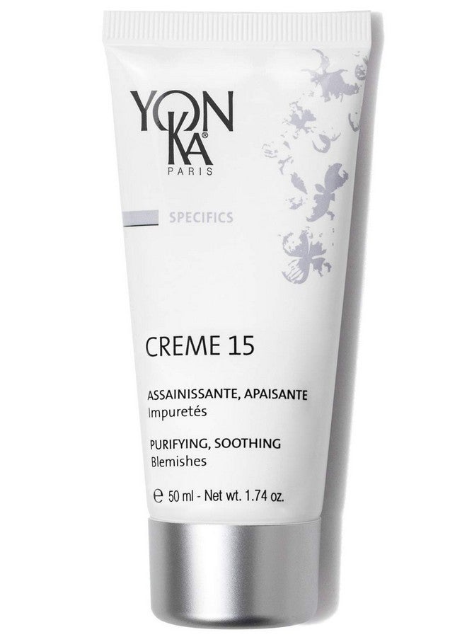 Yonka Specifics Creme 15 (50Ml) Acne Treatment Cream To Purify And Balance Blemish Prone Skin Soothe Irritation With Chamomile Parabenfree