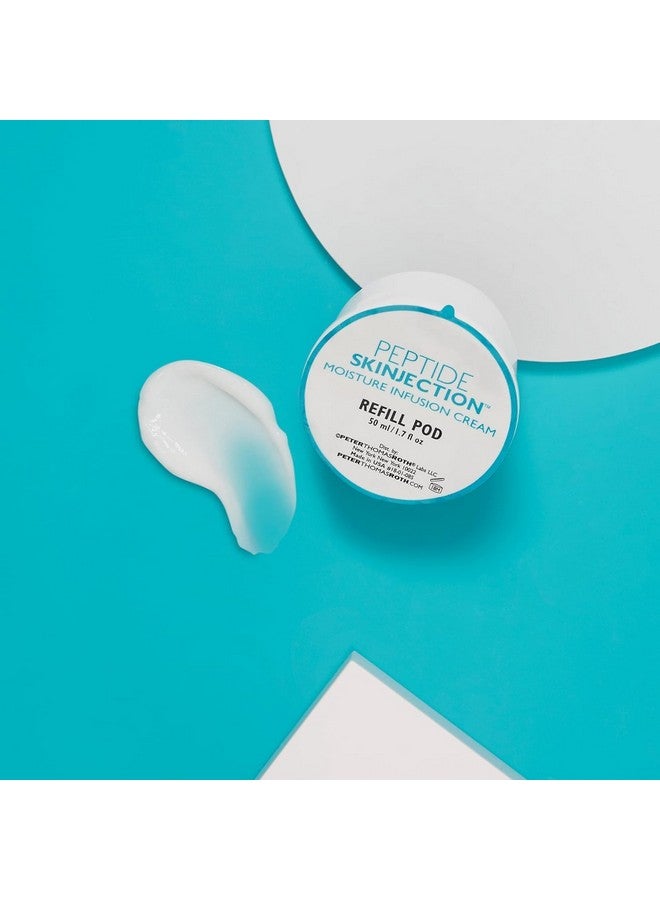 Refill Pod For Peptide Skinjection Moisture Infusion Cream 1.7 Fl Oz Jar For Loss Of Firmness And Elasticity Fine Lines & Wrinkles Dryness 21 Amplified Peptides & Neuropeptides
