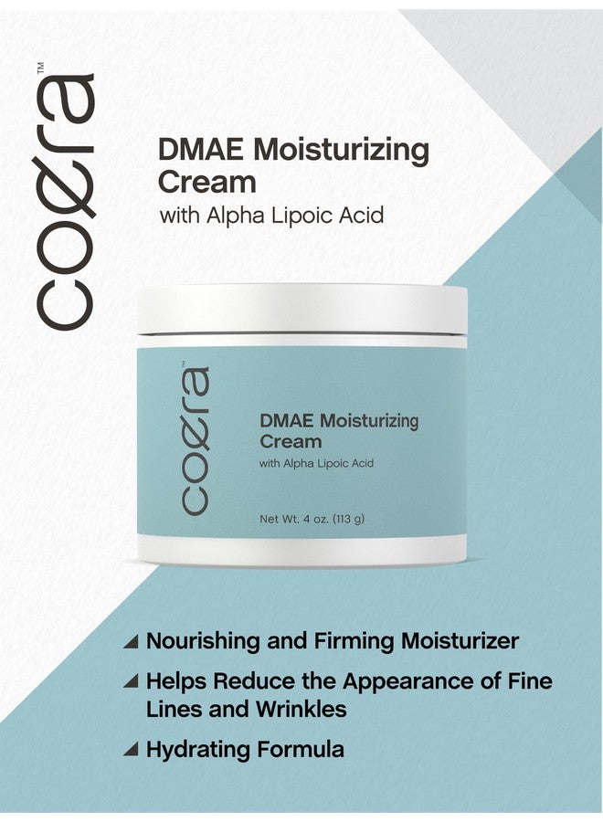 Dmae Moisturizing Cream 4 Oz With Alpha Lipoic Acid Hydrating & Firming For Skin & Face Free Of Parabens Sls And Fragrances