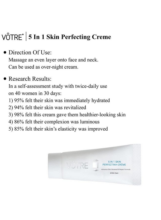 100% Natural Vegan Certified 5 In 1 Skin Perfecting Advance Night Creme Lightning & Brightening Hydratinganti Wrinkle 30 G