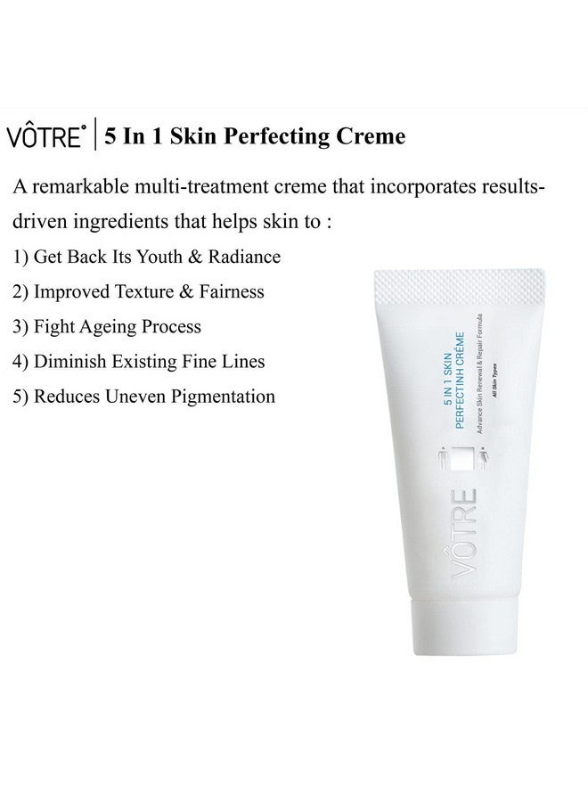 100% Natural Vegan Certified 5 In 1 Skin Perfecting Advance Night Creme Lightning & Brightening Hydratinganti Wrinkle 30 G