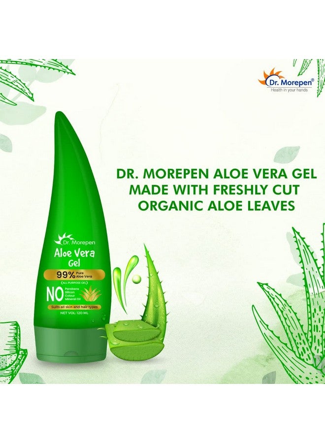 Dr Morepen Aloe Vera Gel Hydrating Moisturizing Soothing Glowing Skin For Both Men And Women 120 Ml Pack Of 4