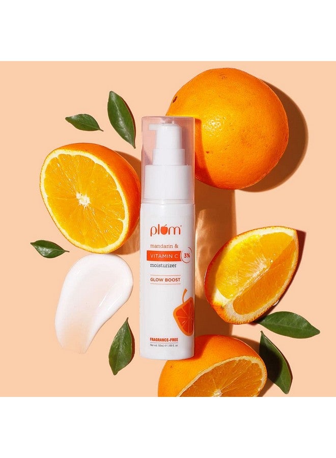 3% Vitamin C Moisturizer With Mandarin For Glowing Skin For Hyperpigmentation & Dull Skin Improves Uneven Skin Tone & Elasticity Fragrancefree 100% Vegan