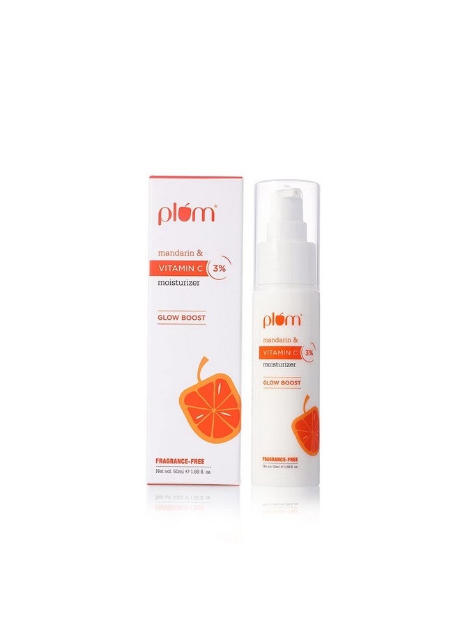 3% Vitamin C Moisturizer With Mandarin For Glowing Skin For Hyperpigmentation & Dull Skin Improves Uneven Skin Tone & Elasticity Fragrancefree 100% Vegan