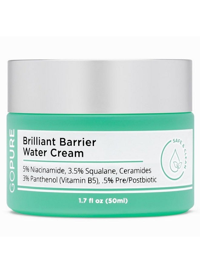 Brilliant Barrier Water Cream Hydrating Niacinamide Water Cream Hydrating Sleeping Mask Skin Barrier Support Squalane And Ceramides For A Visibly Perfected And Moisturized Look 1.7 Fl Oz