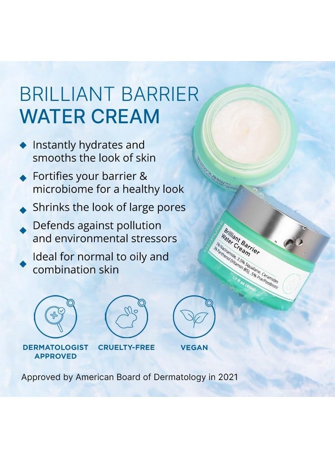 Brilliant Barrier Water Cream Hydrating Niacinamide Water Cream Hydrating Sleeping Mask Skin Barrier Support Squalane And Ceramides For A Visibly Perfected And Moisturized Look 1.7 Fl Oz