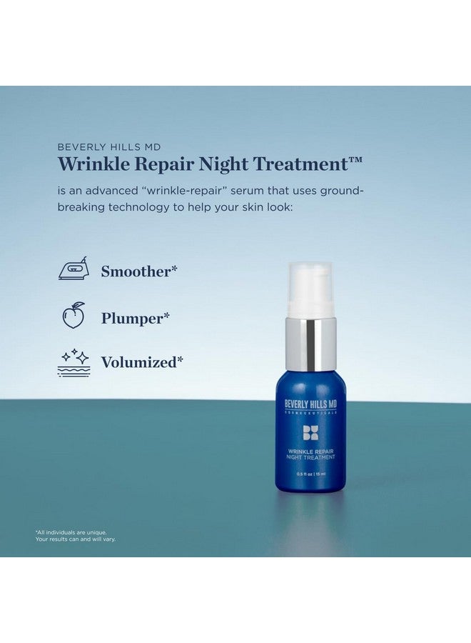 Wrinkle Repair Night Treatment Correcting Facial Serum For Sensitive Skin Smoothing & Plumping Formula Visibly Reduce & Combat Signs Of Aging W/Hyaluronic Acid Ginseng Algae