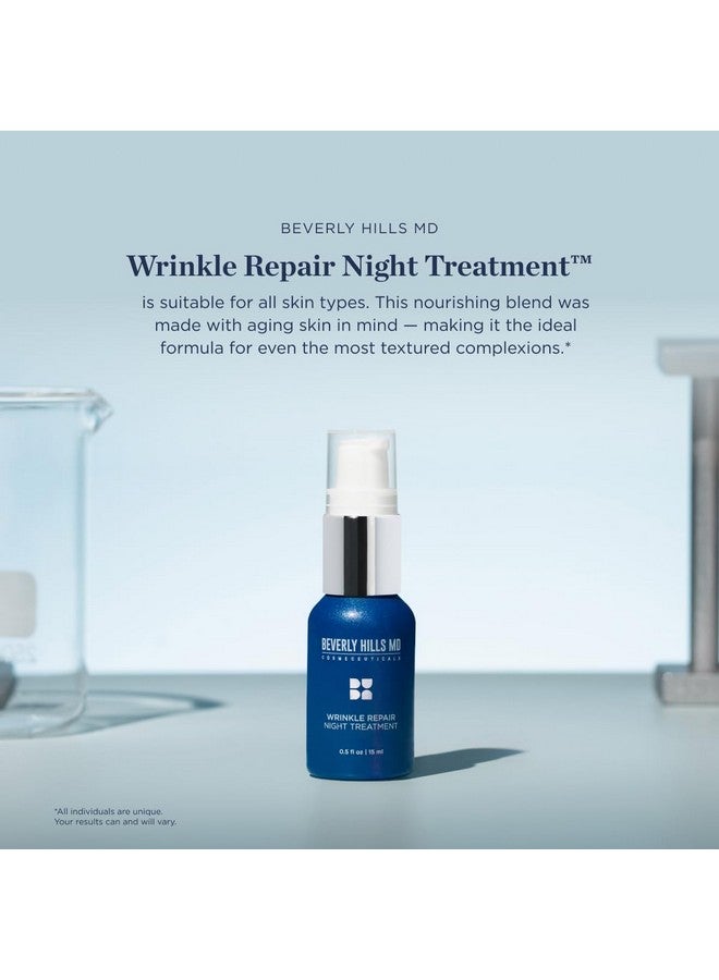 Wrinkle Repair Night Treatment Correcting Facial Serum For Sensitive Skin Smoothing & Plumping Formula Visibly Reduce & Combat Signs Of Aging W/Hyaluronic Acid Ginseng Algae