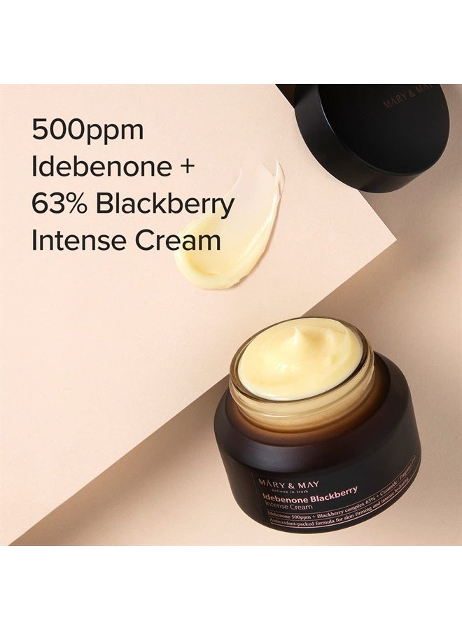 Idebenone + Blackberry complex intensive total care cream, Facial Moisturizer Cream 2.46 Fl Oz / 70ml | Moisturizing Retention, Strengthening Skin Barrier and Tone, Hydrating and Elasticity |