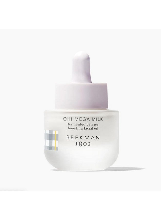 Oh! Mega Milk Fermented Barrier Boosting Facial Oil Fragrance Free 0.5 Fl Oz Intensely Hydrates & Softens Dry Skin Strengthens & Repairs Good For Sensitive Skin Cruelty Free