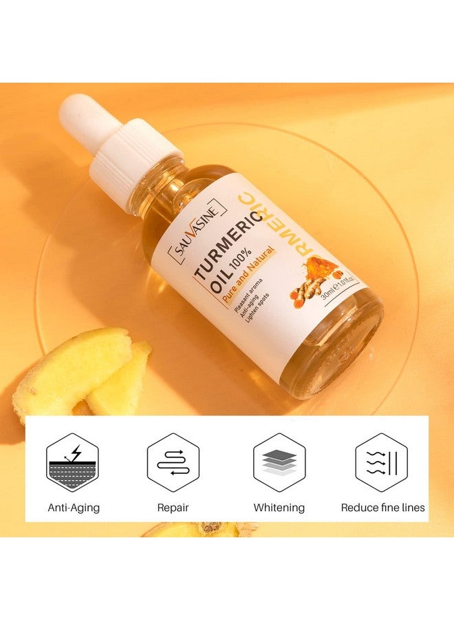Turmeric Oil For Faceturmeric Root Extract With Ascorbic Acid Moisturizing Rejuvenatingsoothing Repair Skindark Spot Remover For Face (2Pcs)
