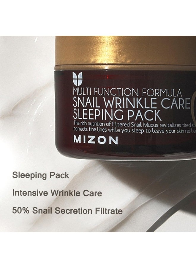 Snail Wrinkle Care Sleeping Pack Overnight Mask For Damaged Skin Deep Nourishing Special Night Care Snail Mucin Soothing Effect (80Ml)