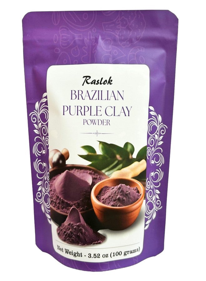 Brazilian Purple Clay Facial Cleansing Mask For Making Masks Creams Scrubs Body Wash And Soaps (3.52 Ounces)