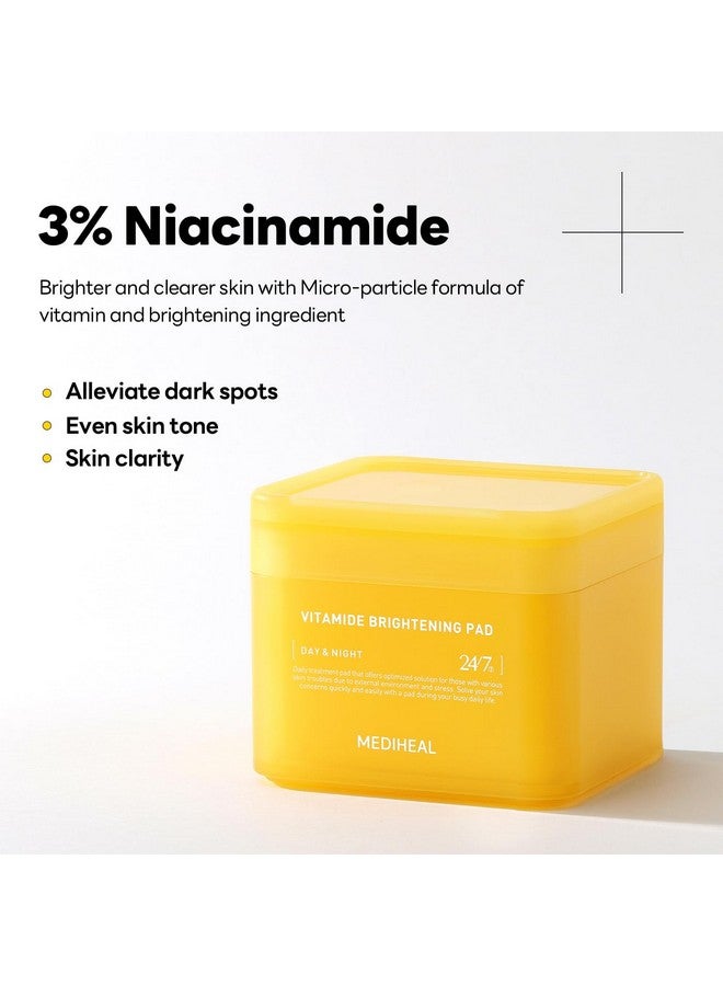 Vitamide Brightening Pad Vegan Face Hypoallergenic Pads With Niacinamide Sea Buckthorn Radiance Boosting Pads For Clear Illuminating Skin 100 Pads