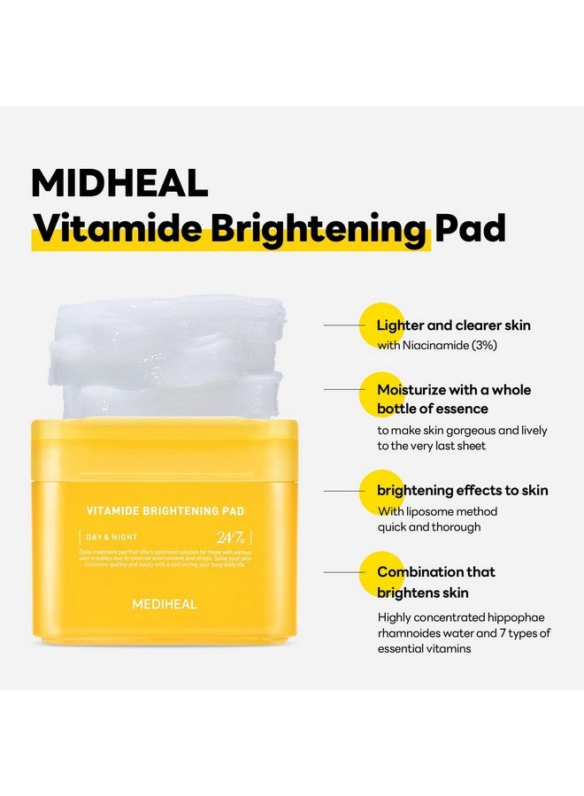 Vitamide Brightening Pad Vegan Face Hypoallergenic Pads With Niacinamide Sea Buckthorn Radiance Boosting Pads For Clear Illuminating Skin 100 Pads