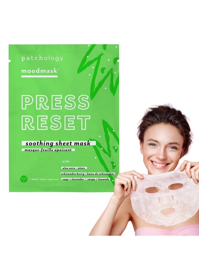 Soothing Face Mask Press Reset Soothing Sheet Mask With Aloe Vera Lavender And Schisandra Berry Helps Revitalize Your Face By Improving Your Complexion And Hydrating Dry Skin (1 Ct)