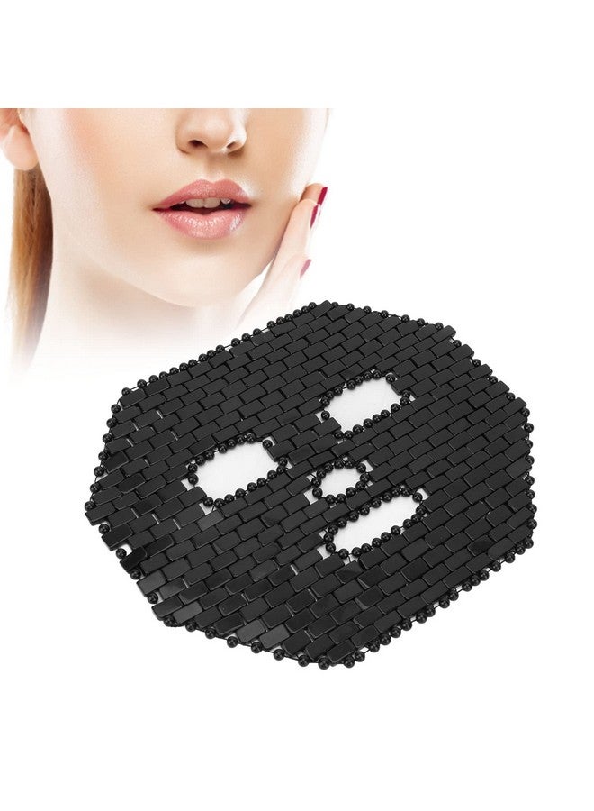 Jade Facial Mask Face Massage Jadestone Facial Sleeping Cover For Spa Dark Circles (Black)