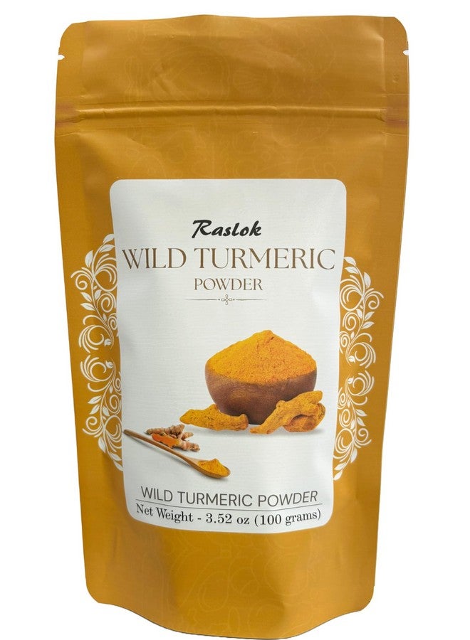 Wild Turmeric Powder Kasturi Manjal Amba Haldi Kasturi Turmeric No Preservatives Chemical Free For Face Packs & Face Mask (3.52 Ounces)