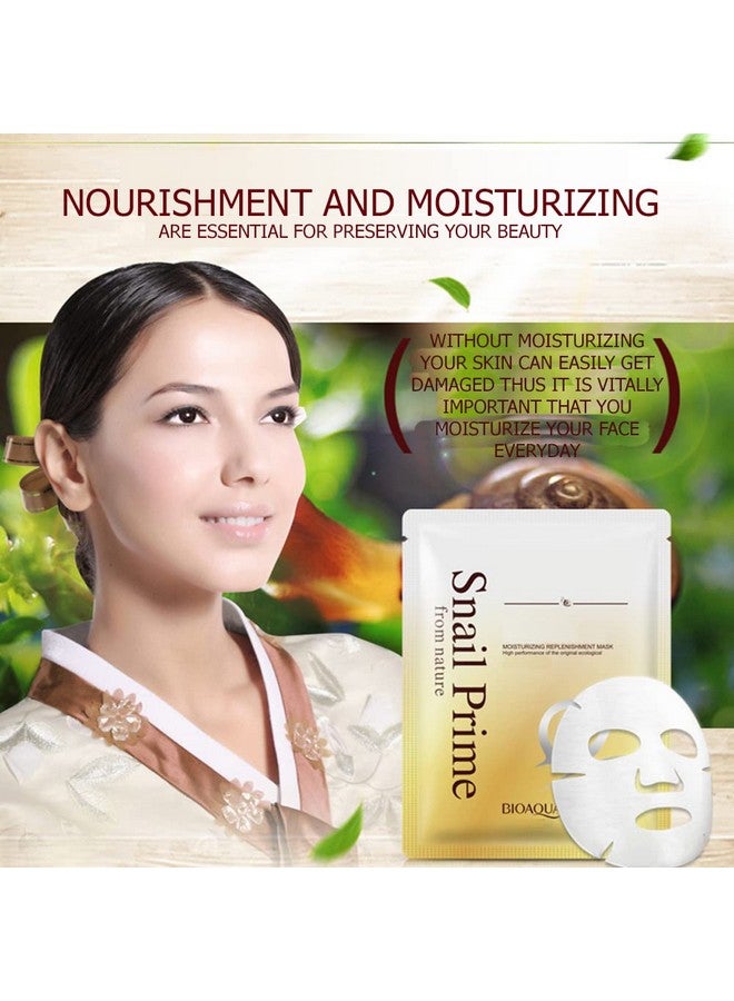 Snail Prime Mask Essence Moisturizing Replenishment Face Mask Repair Facial Skin Tender Hydration 30G (6 Pack)