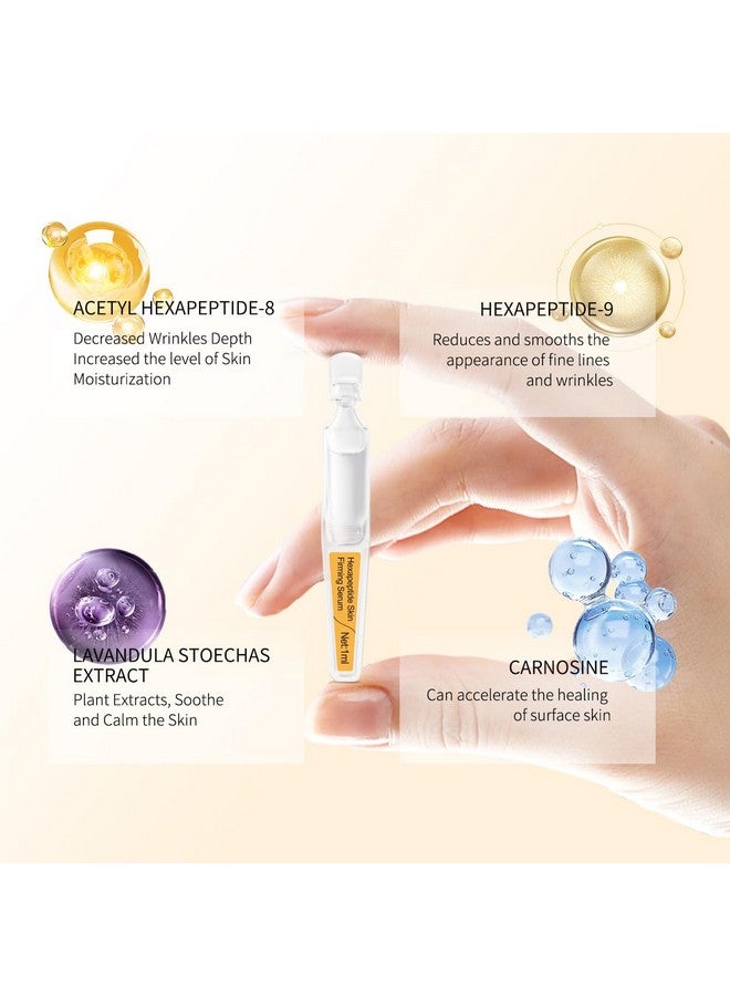 Antiaging Serum With Acetyl Hexapeptide8 Hexapeptide9，Hyaluronic Acid Moisturizing Hydrating And Antioxidant For Fine Lines 15 Pcs/Box Soft Ampoules