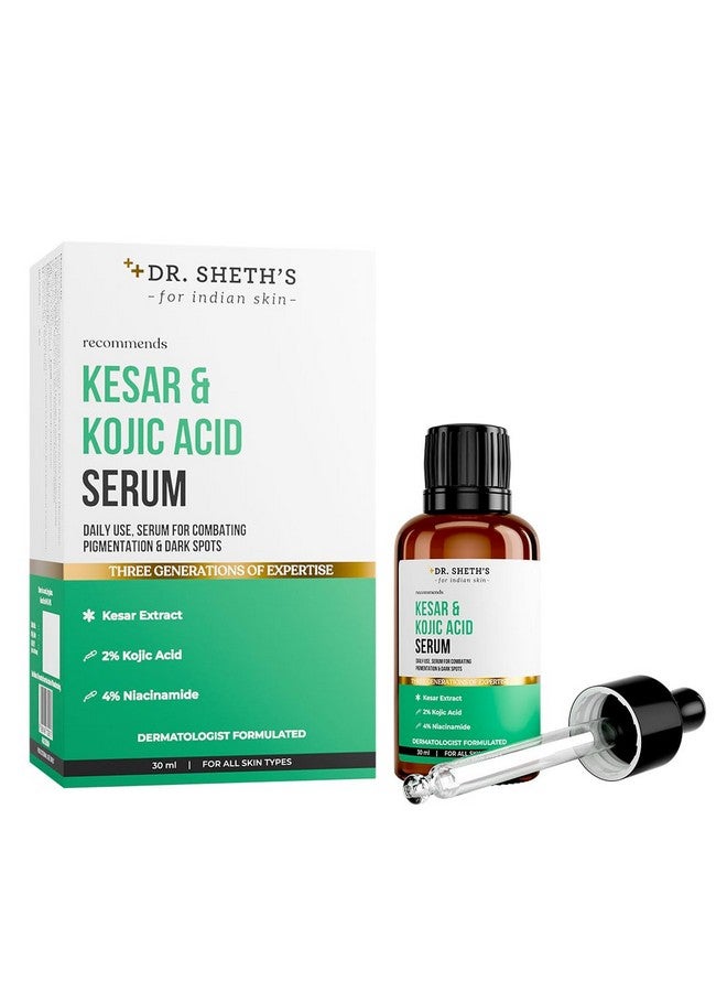 Dr. Sheth’S Kesar & Kojic Acid Serum For Pigmentation & Dark Spots For Men & Women 30Ml