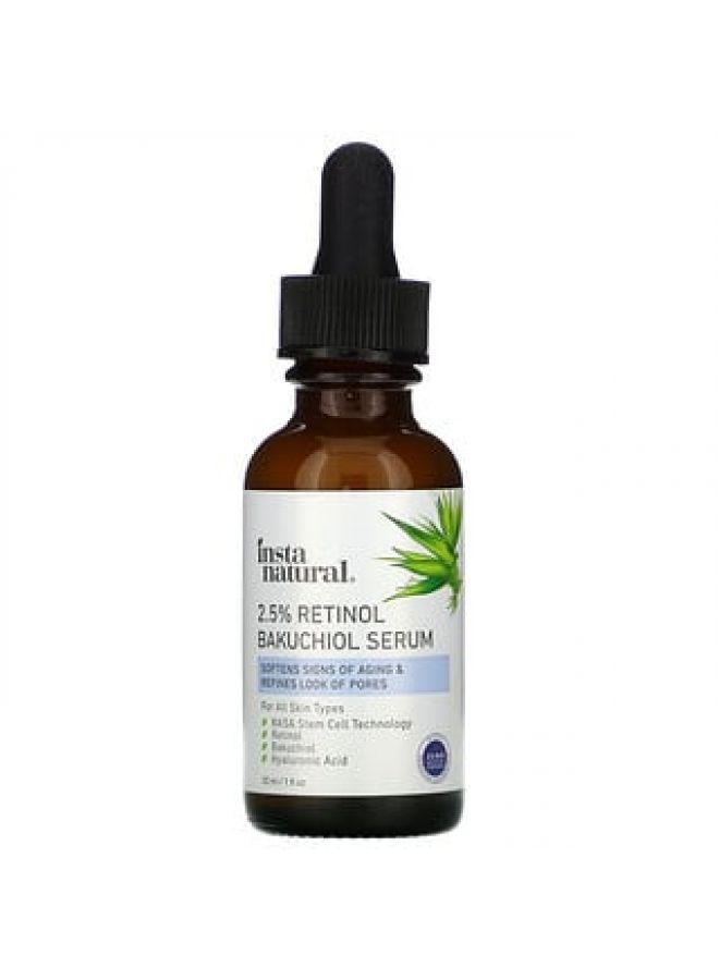 InstaNatural 2.5% Retinol Bakuchiol Serum 1 fl oz 30 ml