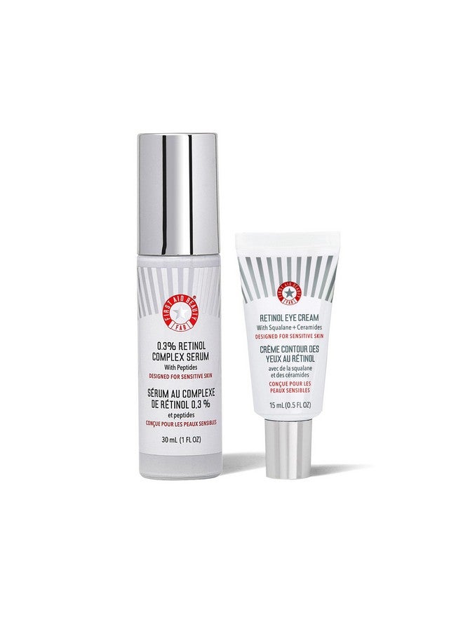 0.3% Retinol Complex Serum With Peptides & Retinol Eye Cream With Squalane + Ceramides Improve The Look Of Lines & Wrinkles With Less Irritation Than Traditional Retinol