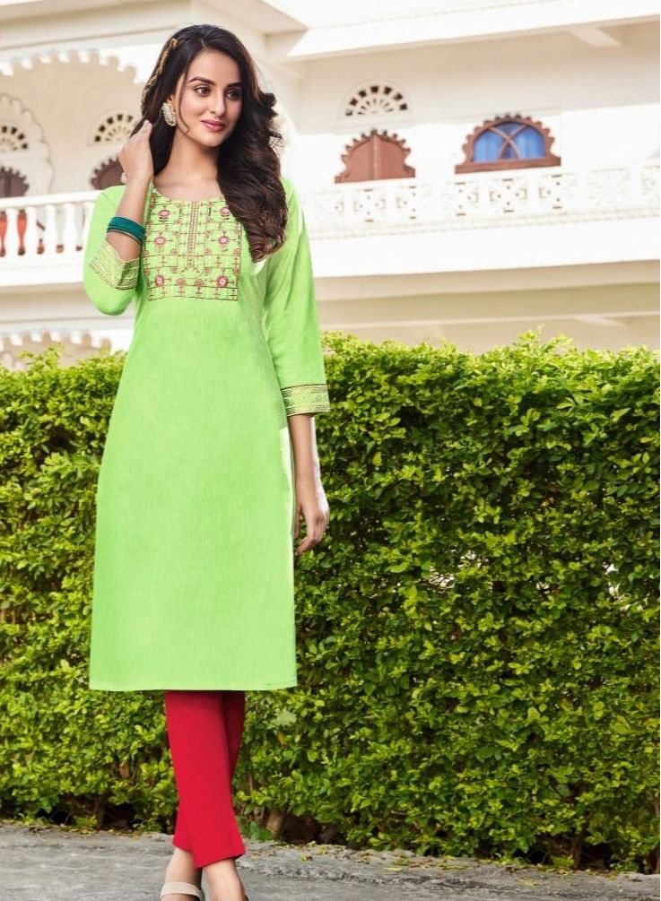 RAYON LINEN DAILY WEAR KURTI