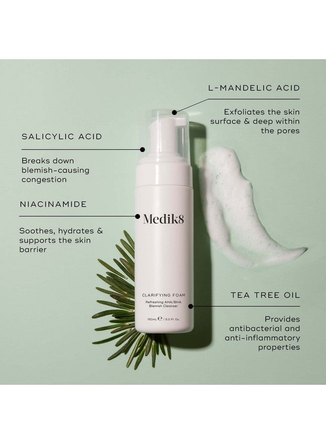 Clarifying Foam Lightweight Exfoliating Aha And Bha Cleanser Salicylic Acid And Nicacinamide Nondrying Sensitive Skinsafe Foam Formula For Gentle Daily Facial Cleansing 5 Oz