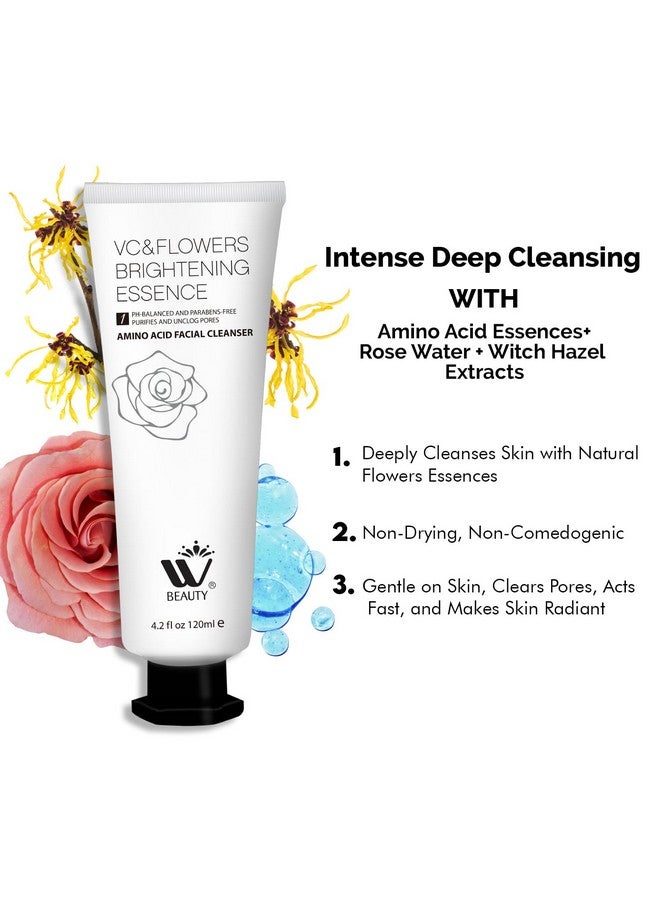 Face Cleanser With Amino Acid Restorive Facial Cleanser For All Skin Types 4.2 Oz