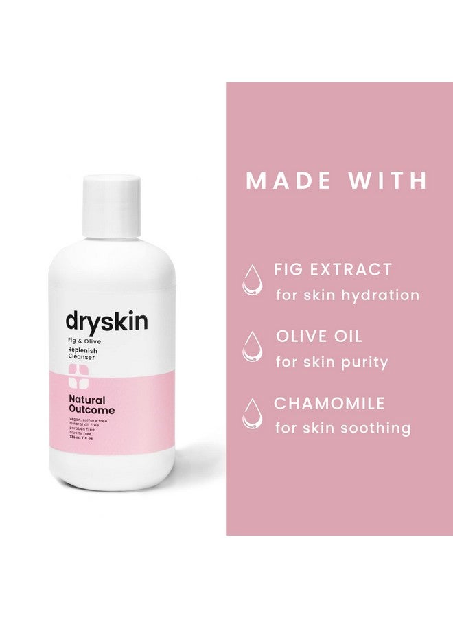 Dry Skin Face Wash Daily Facial Cleanser Restores Skins Hydration Hydrating Fig And Olive Face Wash Gentle Relief For Dry Irritated & Itchy Skin