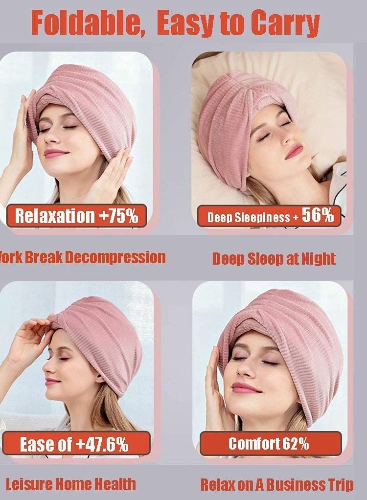 Electric Head Massager, Electric Scalp Massager, Air Compression, A Headache Hat Used for Migraines, Tension Headache Relief and Deep Sleeping