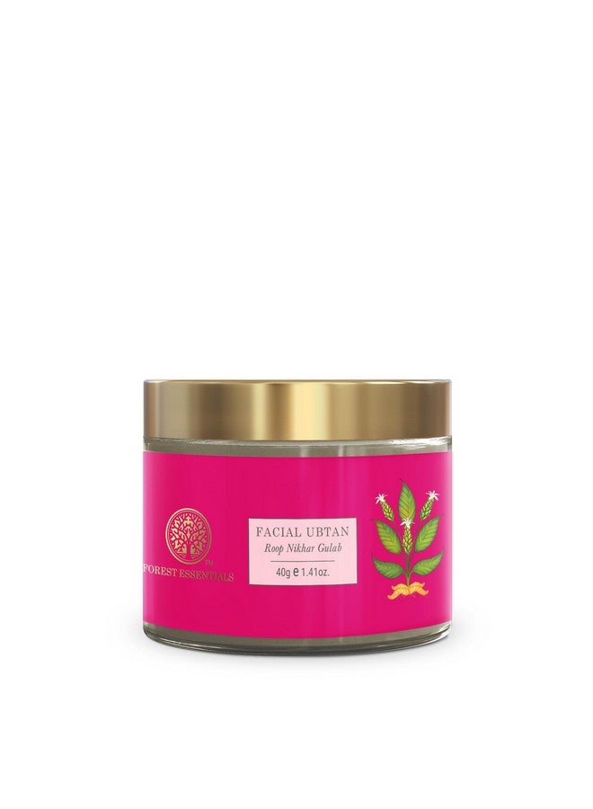 Roop Nikhar & Gulab Ubtan Ayurvedic Face Mask For Dry Skin Gentle Exfoliating Face Pack Gives Smooth Radiant And Brighter Complexion With Rose & Pistachio