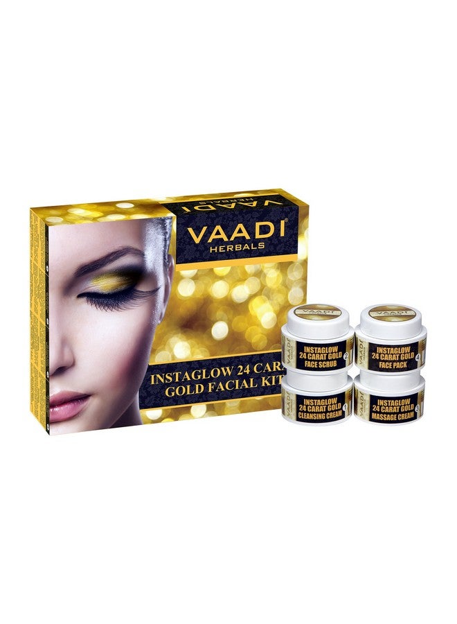 Gold Facial Kit 24 Carat Gold Leaves Marigold Wheatgerm Oil And Lemon Peel Extract 70G