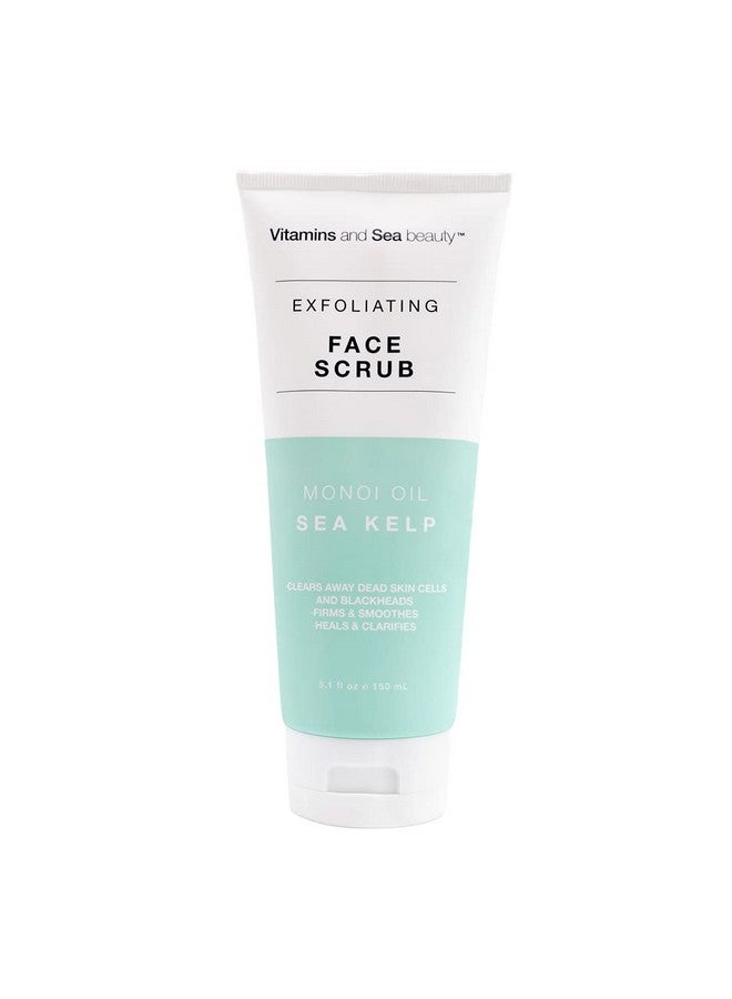 Hydrating Exfoliating Face Cleansing Scrub For All Skin Types Deep Pore Cleanser With Monoi Oil And Sea Kelp Seaweed 150 Ml