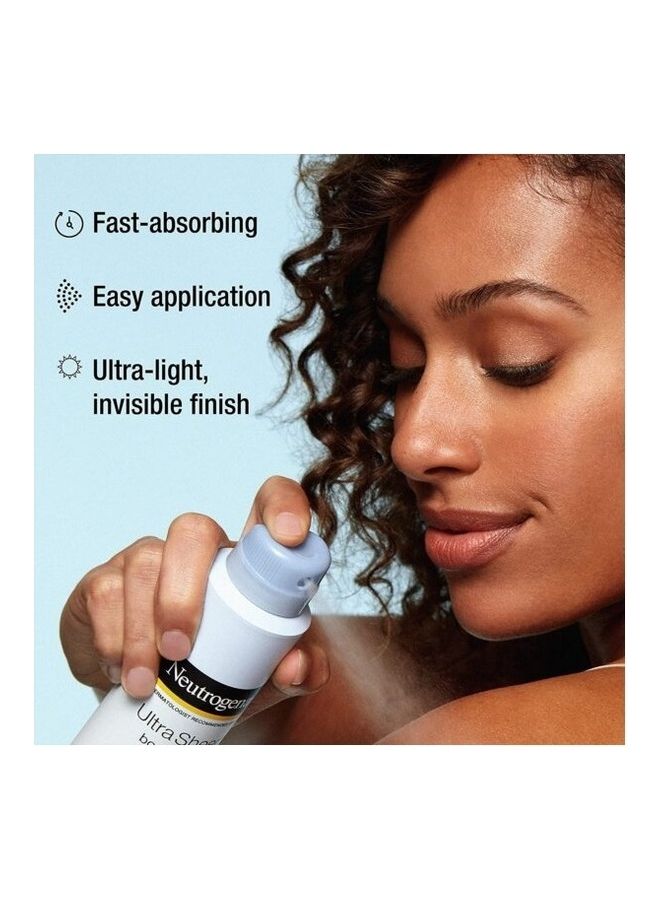 Ultra Sheer Body Mist Sunscreen SPF 60 Spray Pack Of 3 Light Blue 141grams